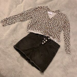 OLD NAVY girls jeans skirt outfit